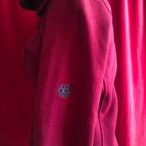 686 Ladies Snowboard Hoodie Zip-Up Maroon Size Medium